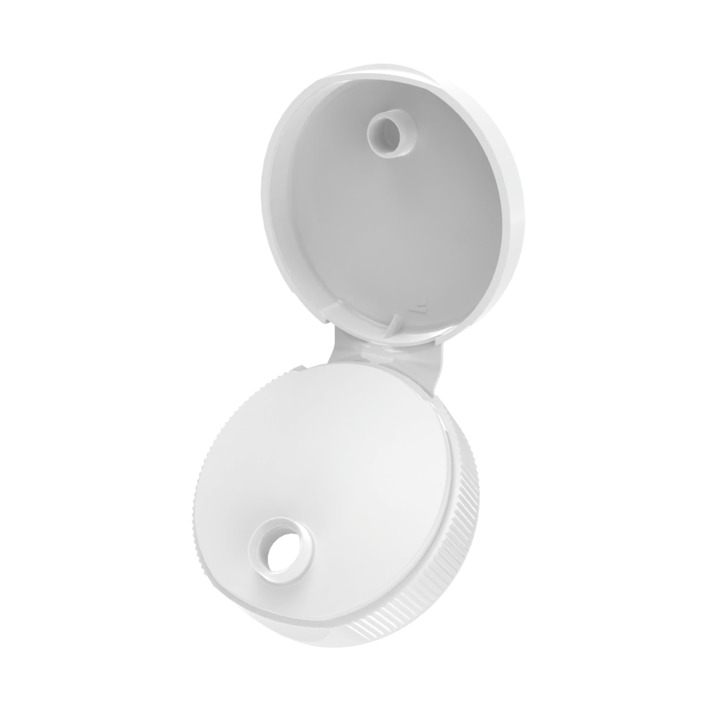 Tapa Flip Top R33-400 Blanca Aptar — Caja 1900 pzas Mayoreo